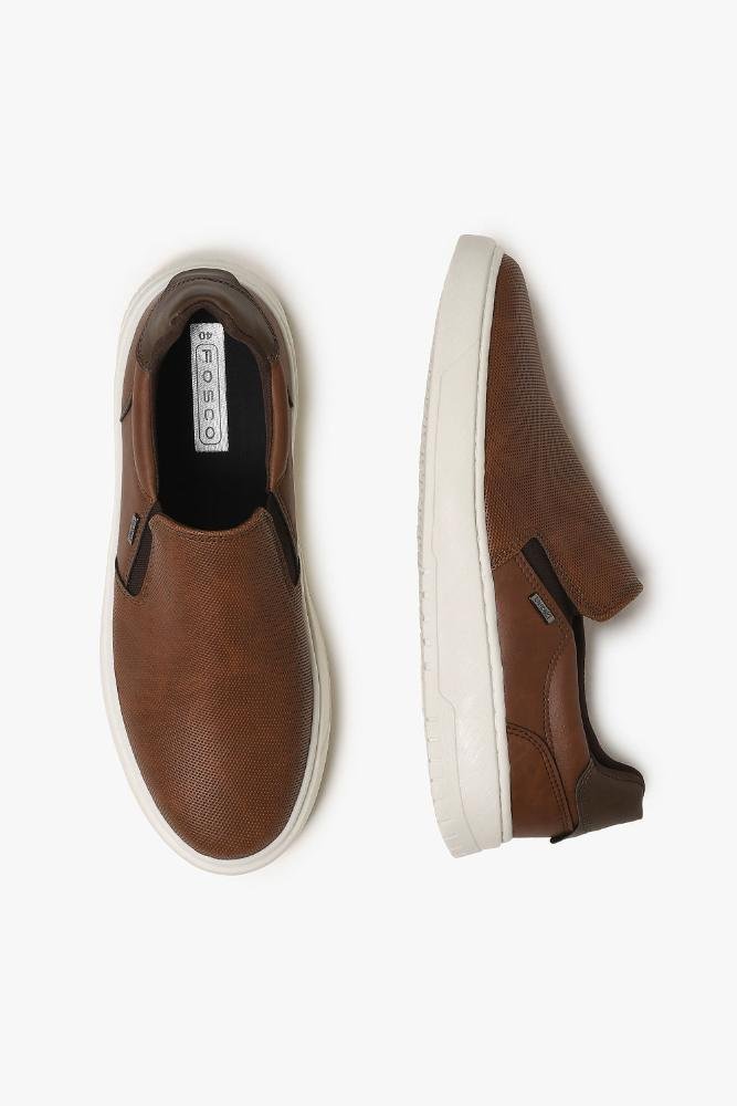Sapatênis Masculino Fosco Slip On Sanches Marrom 3