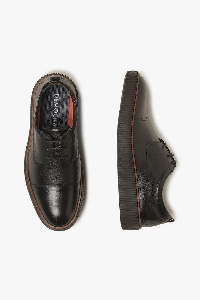 Sapato Casual Masculino Democrata Marino Preto 3