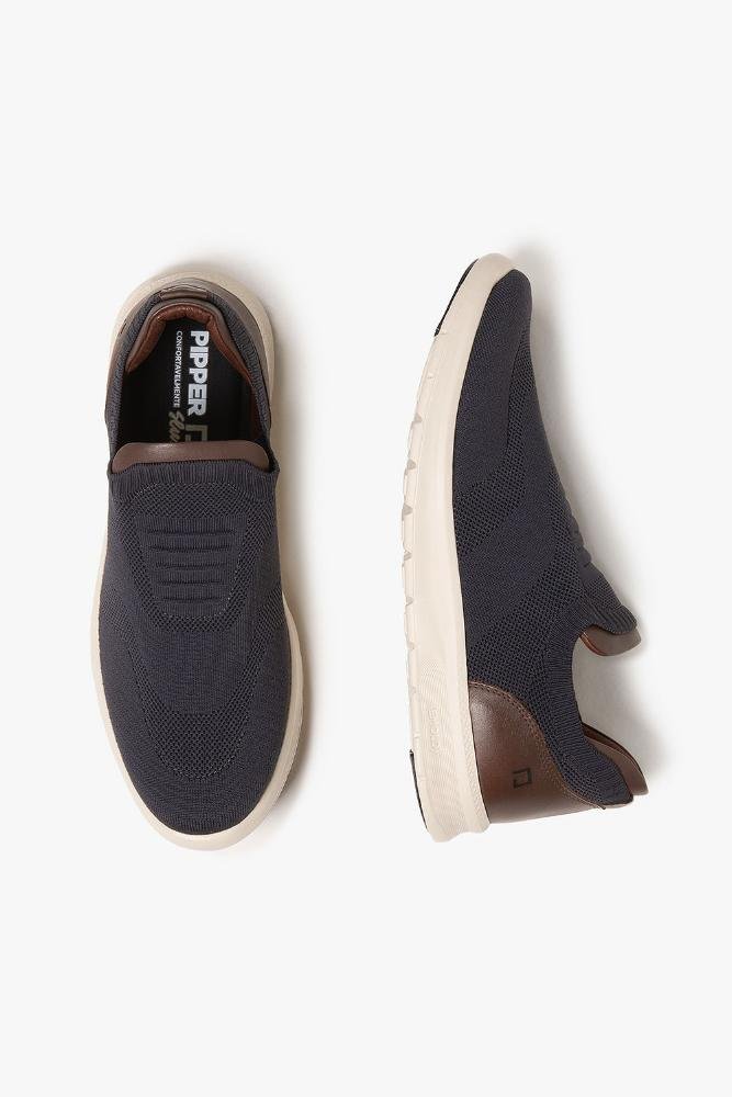Sapatênis Masculino Slipper Pipper Knit Azul Marinho 3