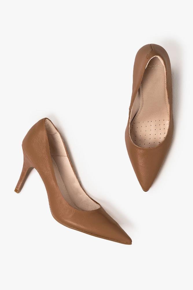 Scarpin Feminino Salto Alto Mundial Hilda Caramelo 3