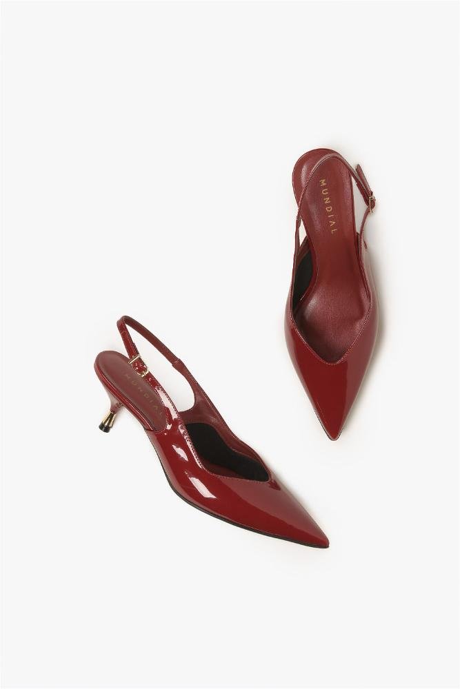 Scarpin Feminino Slingback Mundial Geisiane Vermelho 3