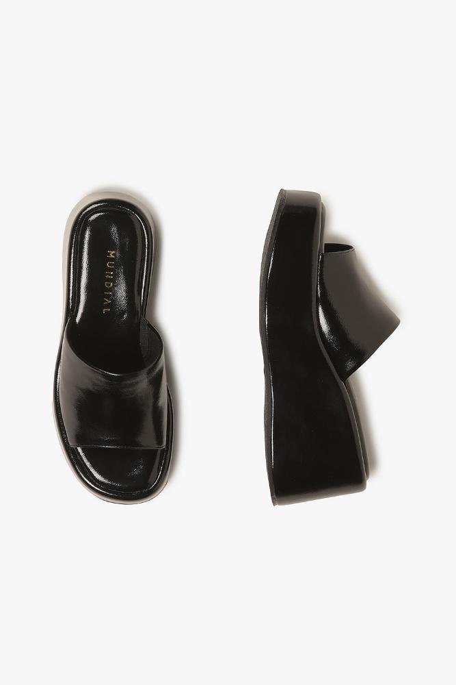Tamanco Feminino Anabela Mundial Charlotte Preto 3