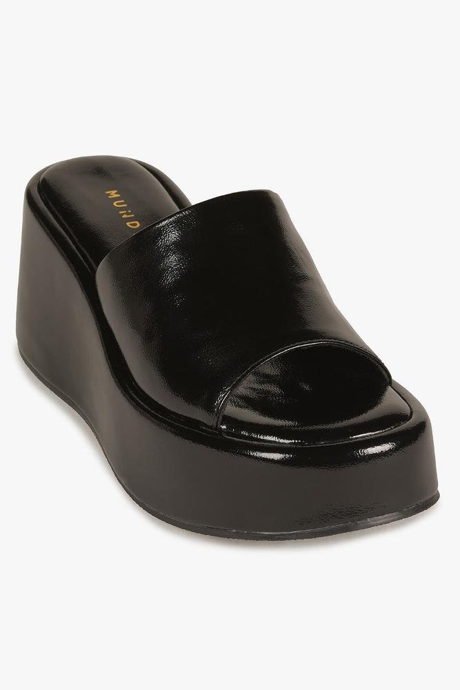 Tamanco Feminino Anabela Mundial Charlotte Preto 4