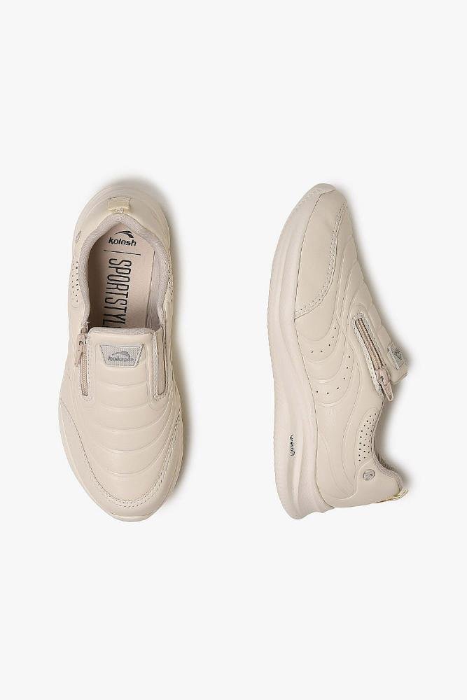 Conforto Feminino Slip On Kolosh Olimpia Off White 6
