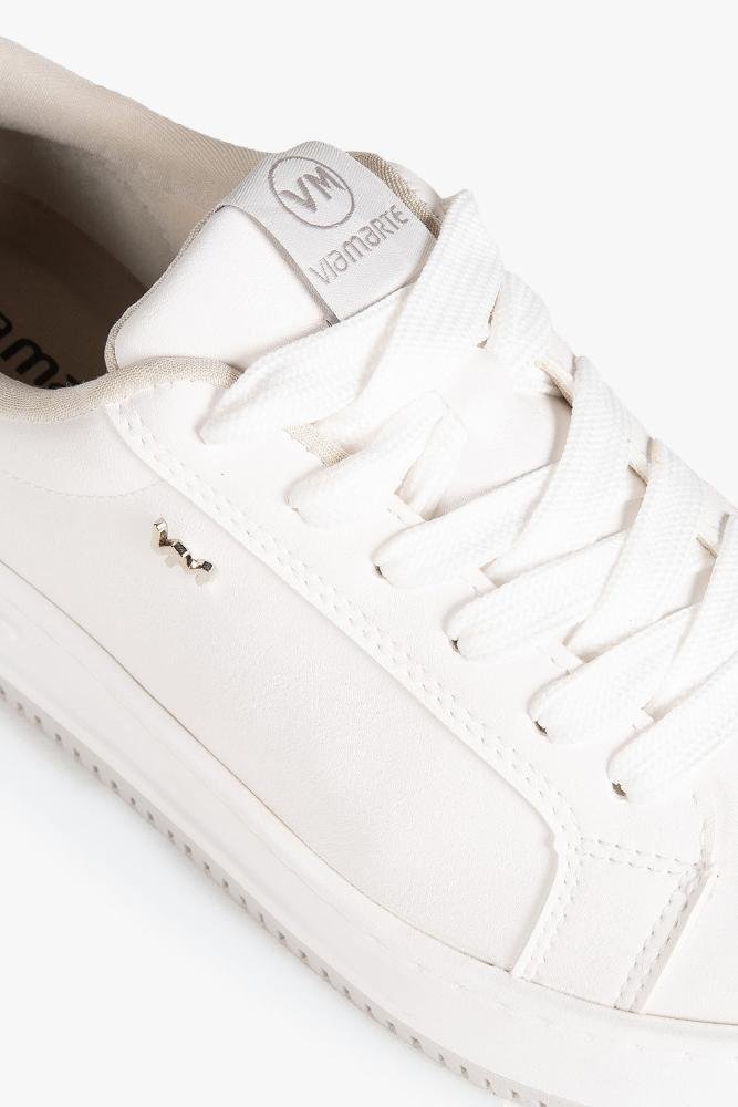 Tênis Feminino Plataforma Via Marte Jakeline Branco 2