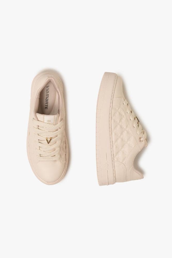 Tênis Feminino Plataforma Via Marte Paige Off White 3