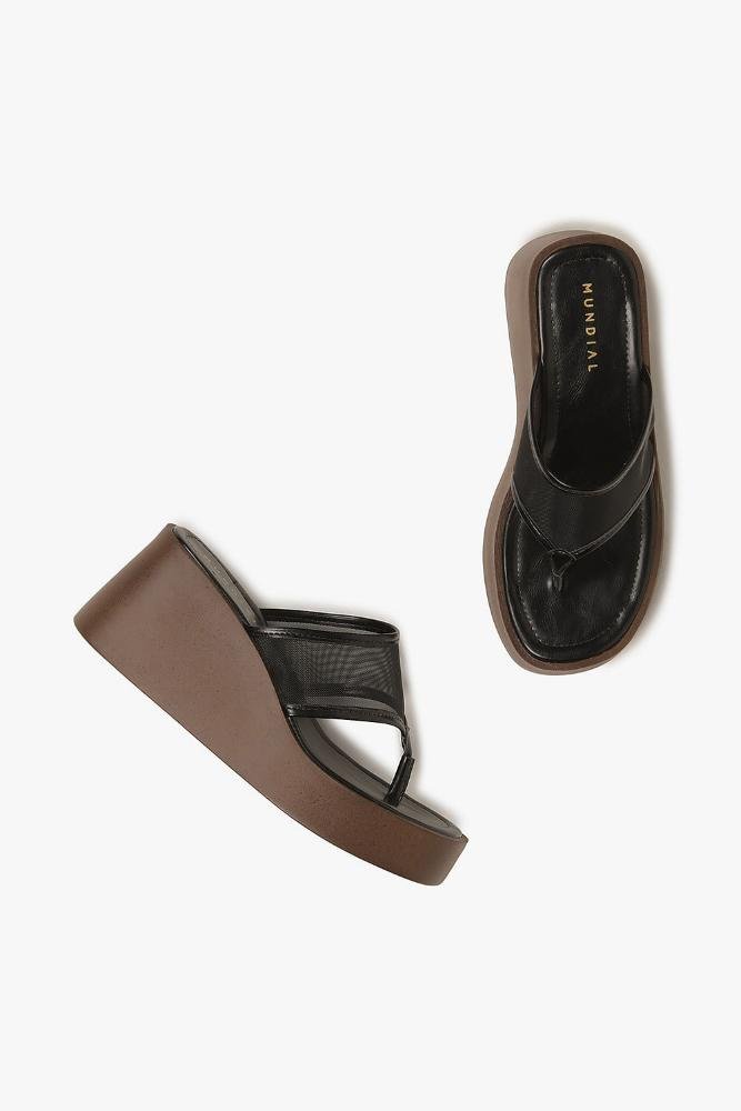 Tamanco Feminino Anabela Mundial Cassia Preto 3