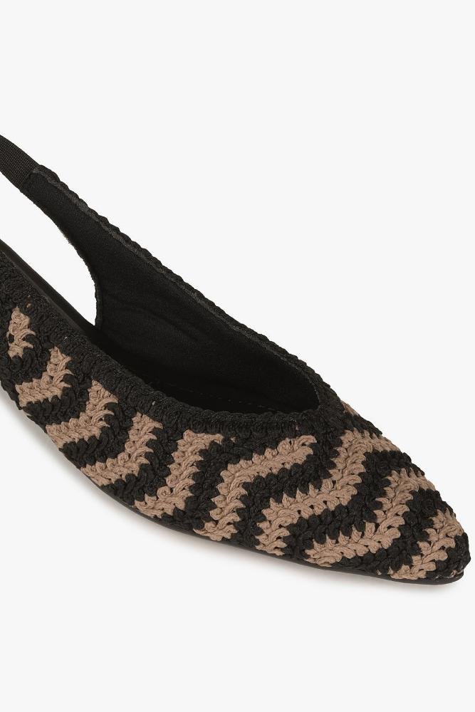 Sapatilha Slingback Mundial Lucylia Preto/Marrom 2