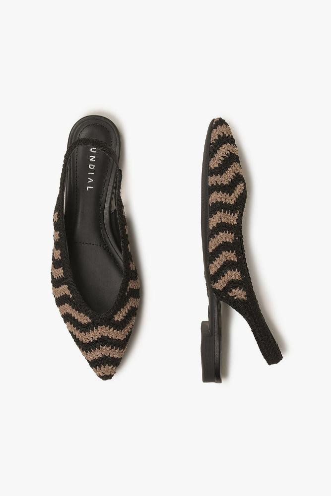 Sapatilha Slingback Mundial Lucylia Preto/Marrom 3
