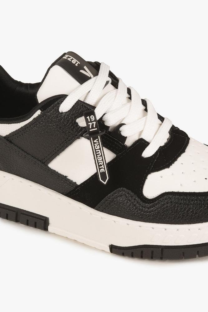 Tênis Feminino Plataforma Via Marte Zorae Branco/Preto 2