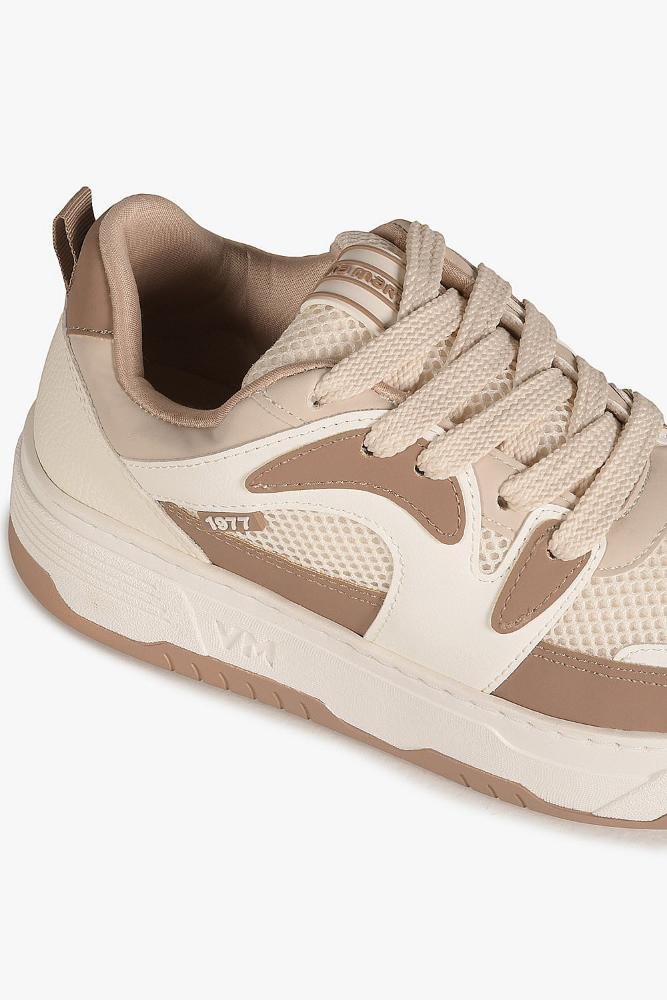 Tênis Feminino Plataforma Via Marte Delilah Caramelo/Off White 2
