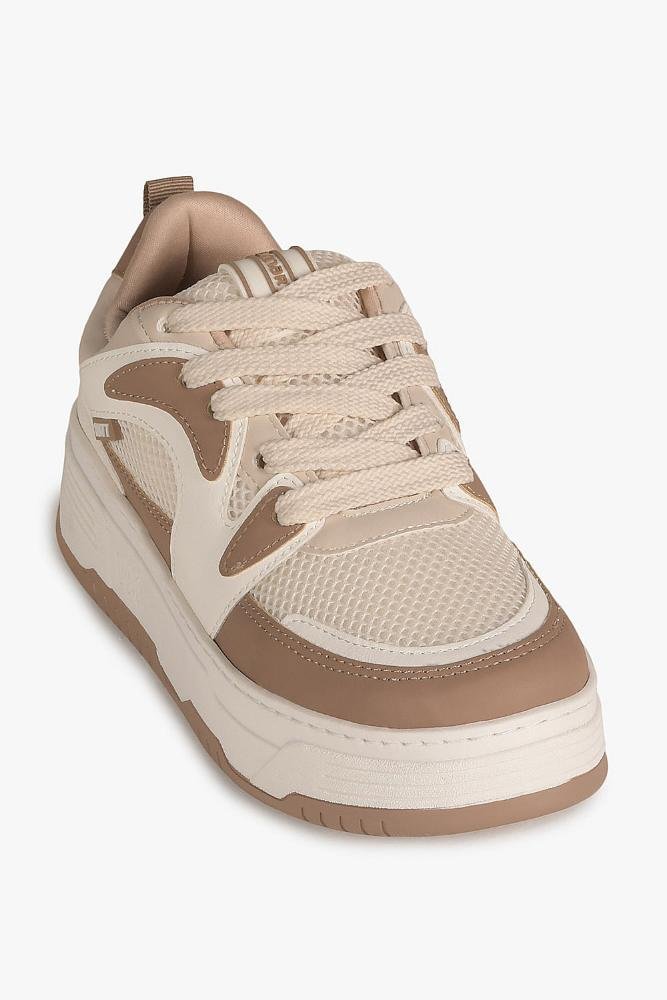 Tênis Feminino Plataforma Via Marte Delilah Caramelo/Off White 4