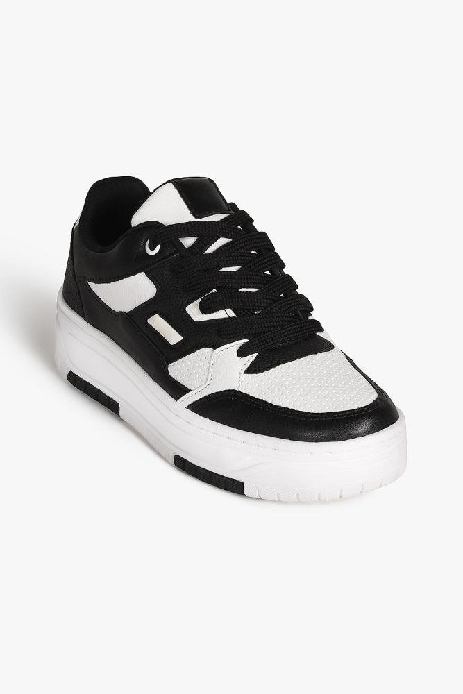 Tênis Feminino Plataforma Mundial Nubya Branco/Preto 4