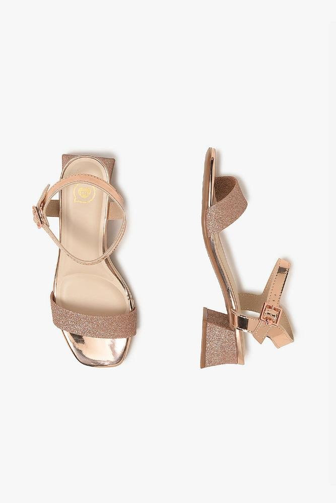 Sandália Infantil Salto Baixo Molekinha Monike Dourado 3