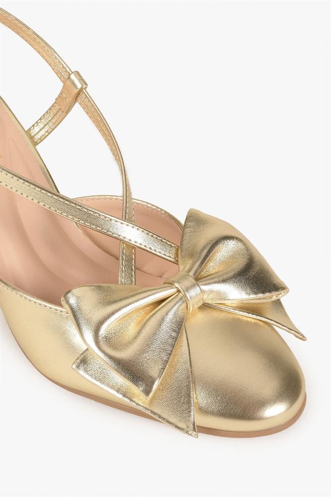 Sapato Feminino Slingback Mundial Lisbeth Dourado 2