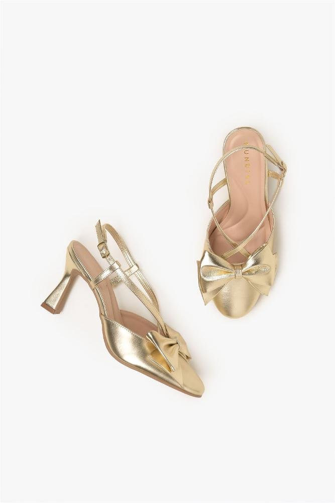 Sapato Feminino Slingback Mundial Lisbeth Dourado 3