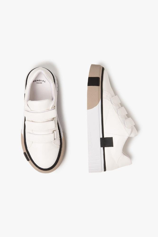 Tênis Feminino Plataforma Mundial Melize Branco 3