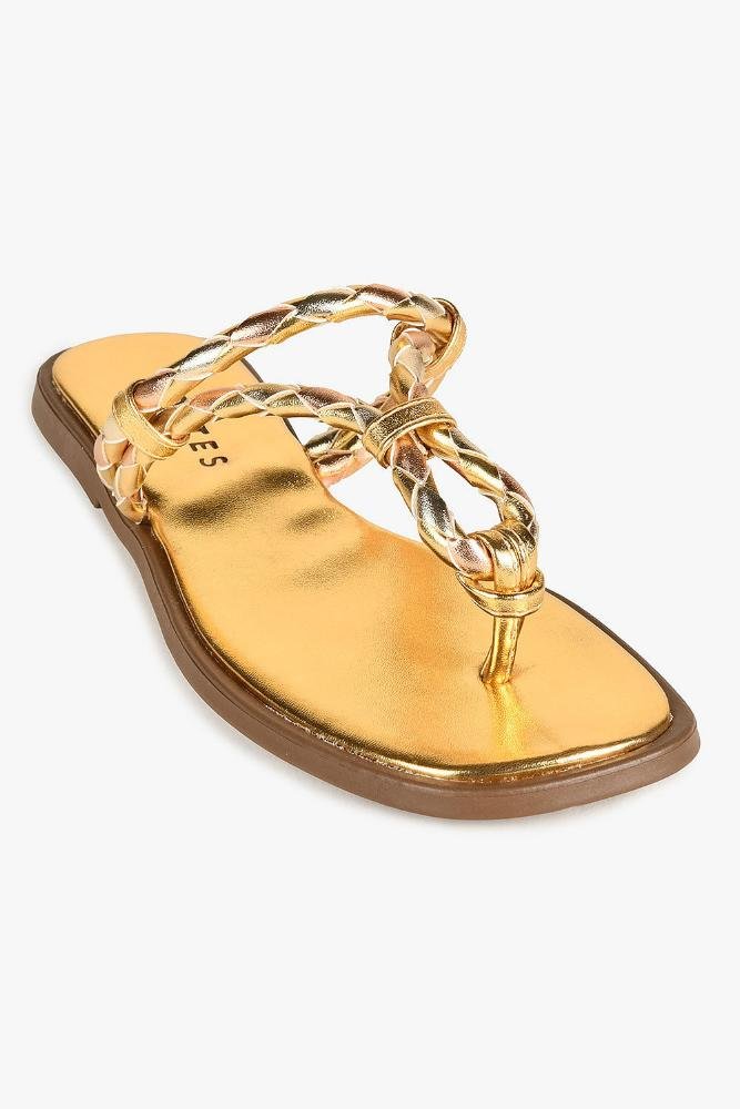 Rasteira Feminina Costes Celize Dourado 4