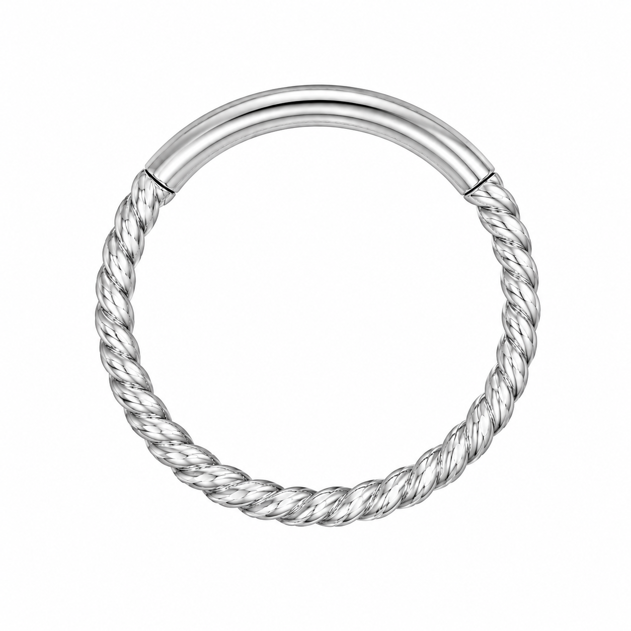 Argola trançada clicker segmento - Aço cirúrgico/Pvd gold