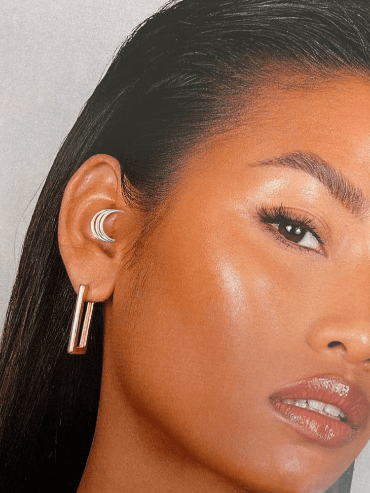 Piercing argola dupla lisa - Prata 925 Prata 4