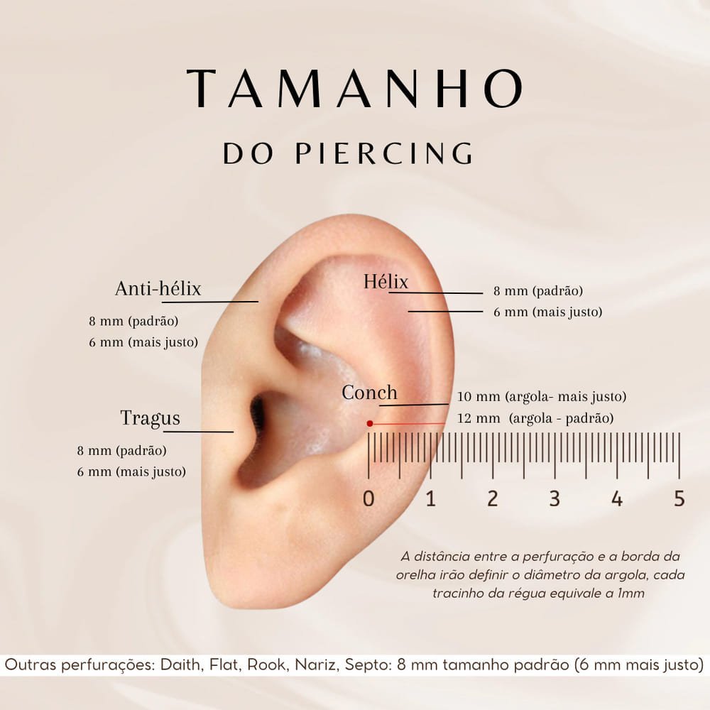Piercing Argola Lisa - Clicker Segmento - Titânio G23 / Ouro PVD Dourado 4