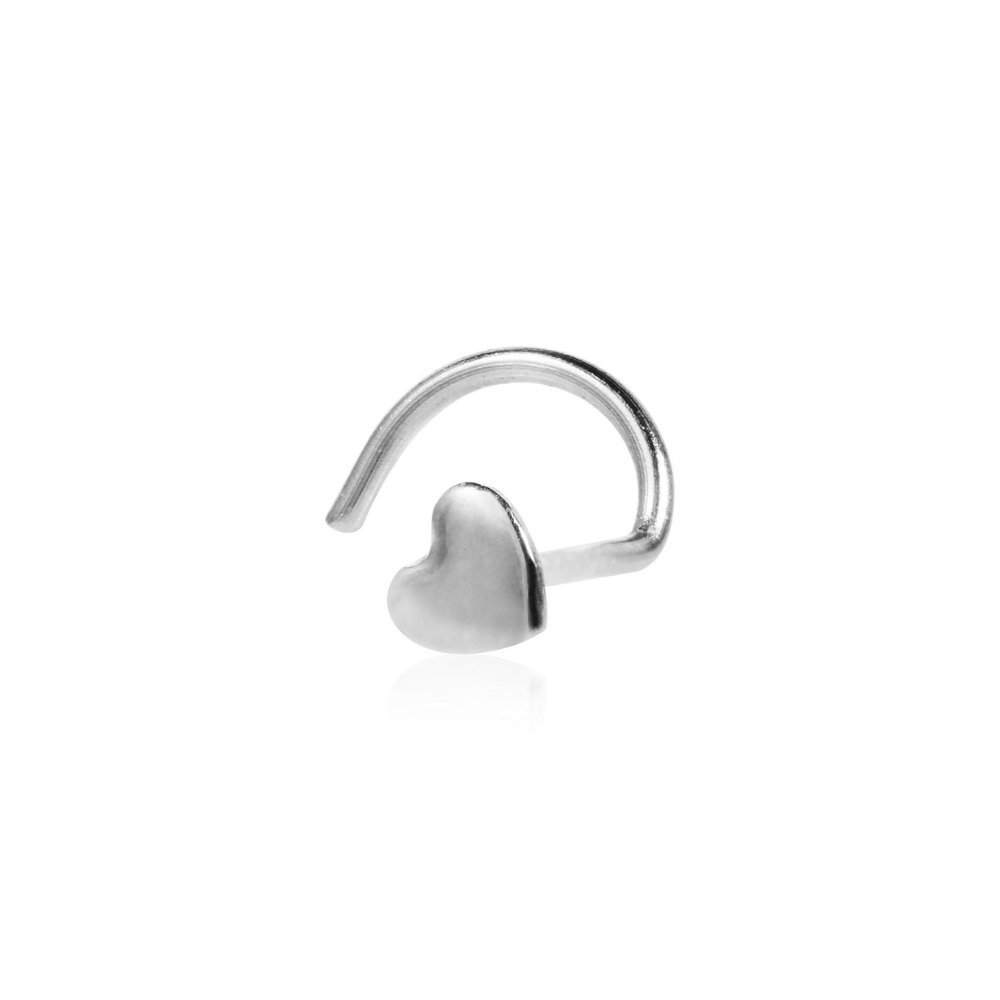 Piercing nostril coração - Prata 925