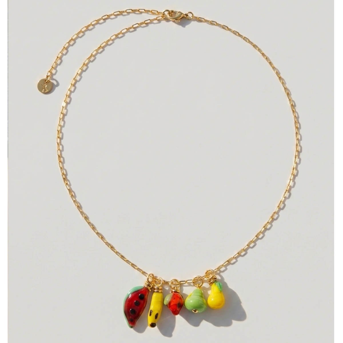 Colar Dourado Frutas Tropicais