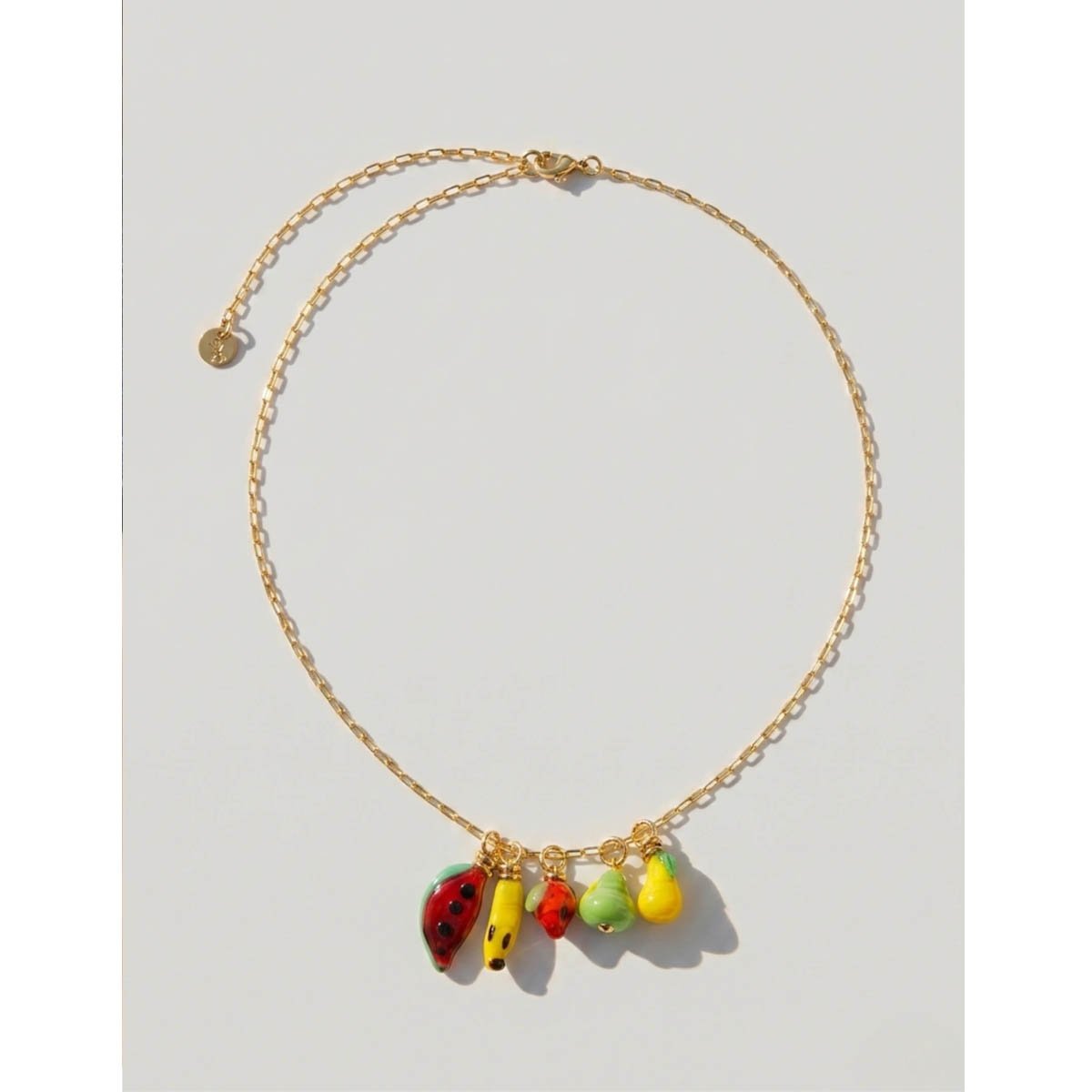 Colar Dourado Frutas Tropicais Dourado 3
