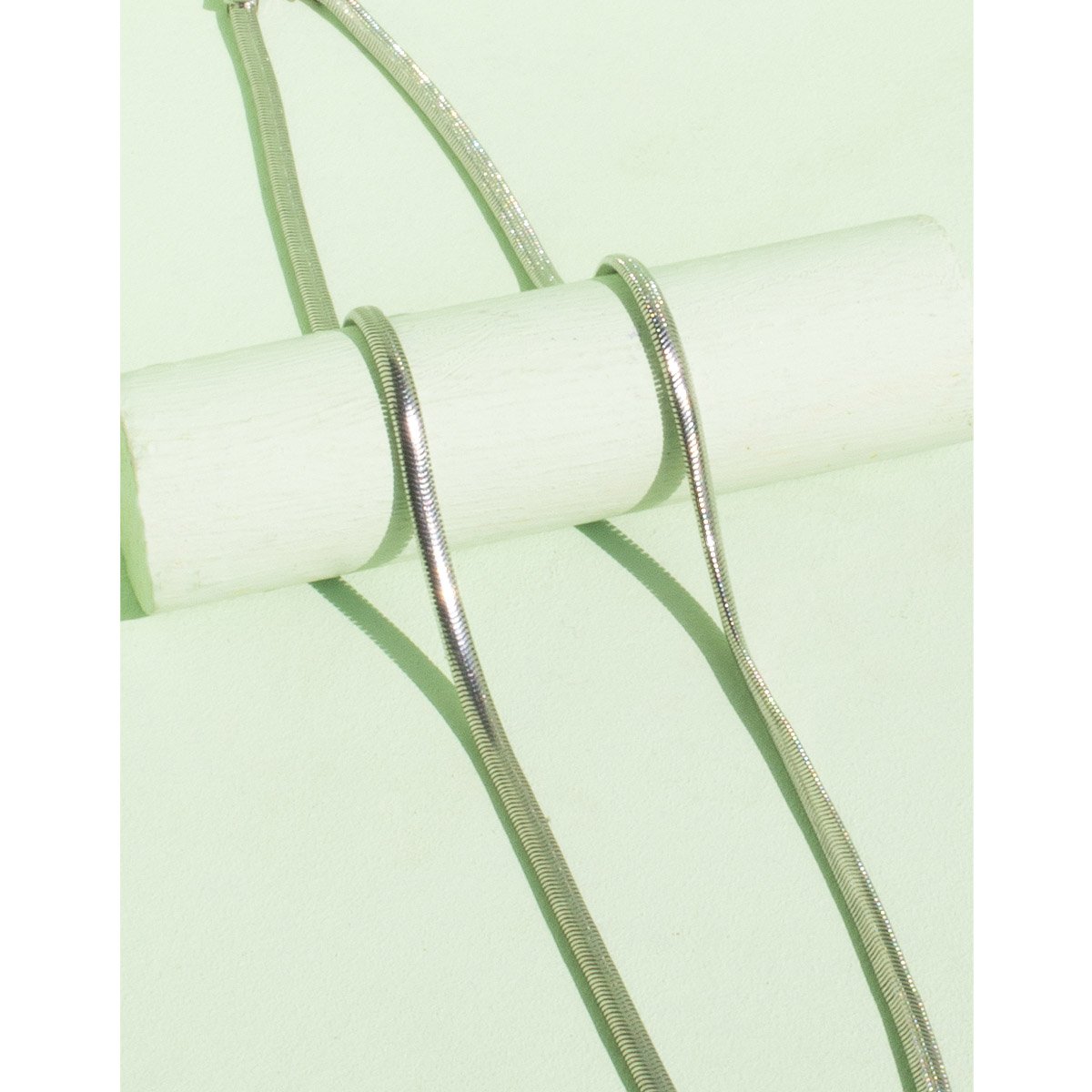 Colar Chic Chain Snake Prateado Prata 4