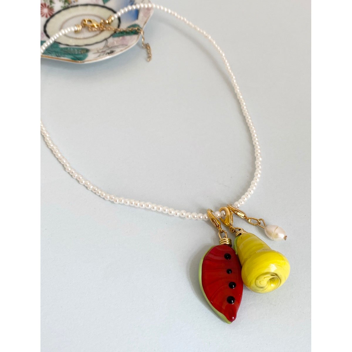 Colar com Pingente Cecília Branco 5