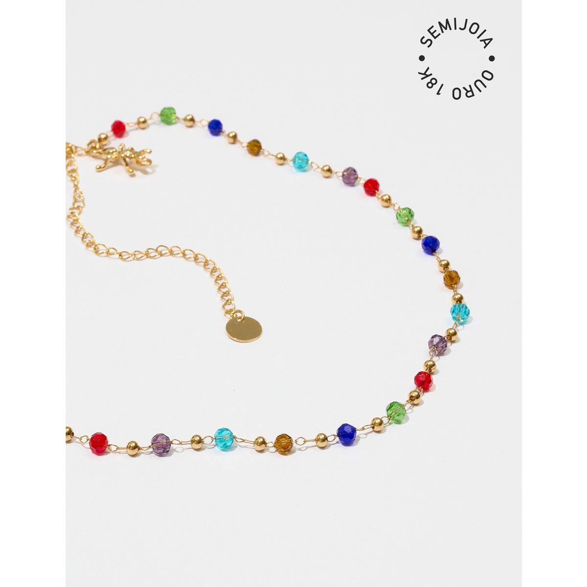 Colar Choker Multicolor - Semijoia