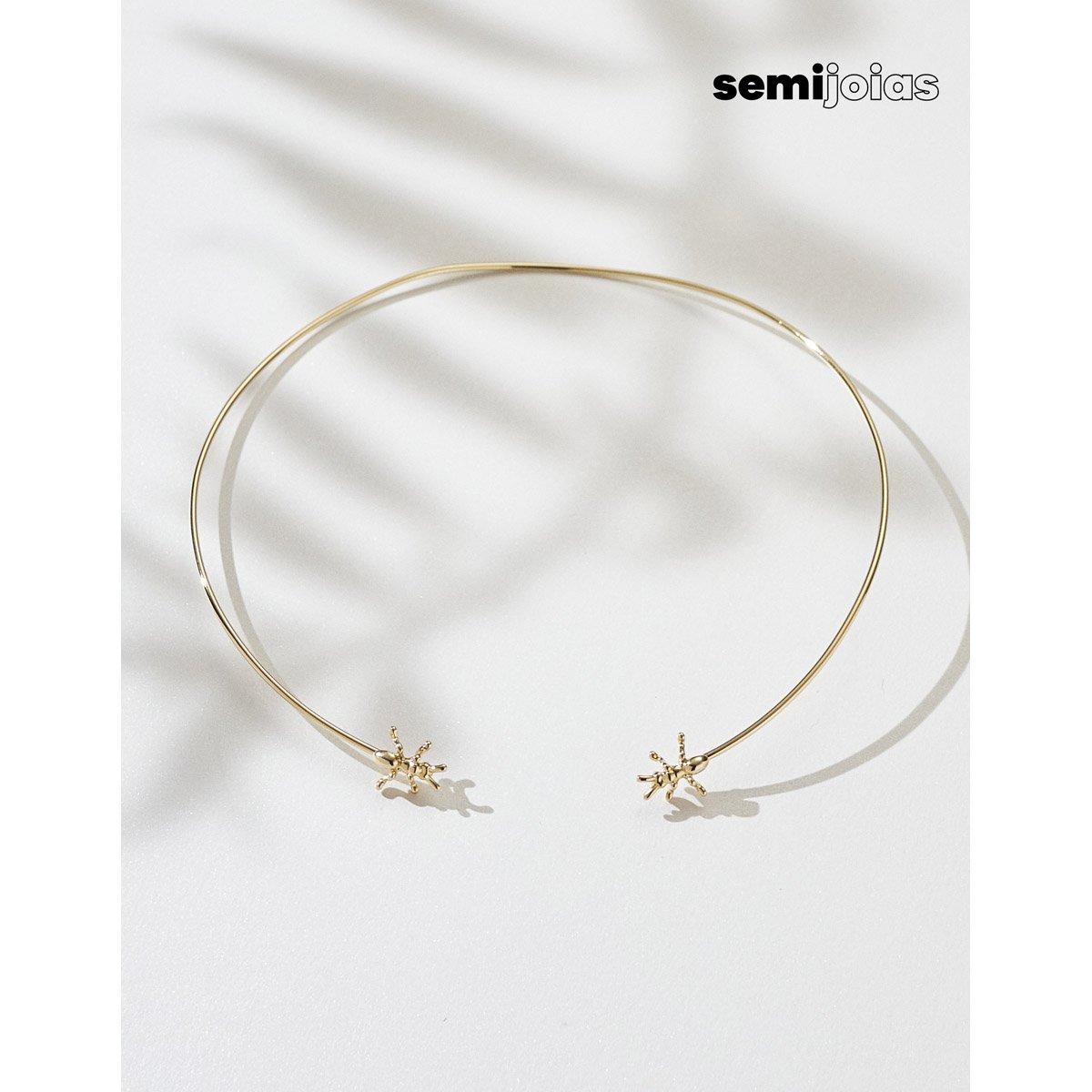 Colar Essential Aro Formiga Ouro Semijoia Dourado 4