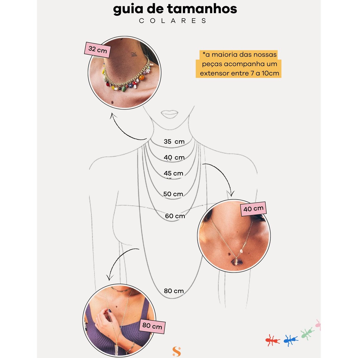 Colar Essential Aro Formiga Ouro Semijoia Dourado 5