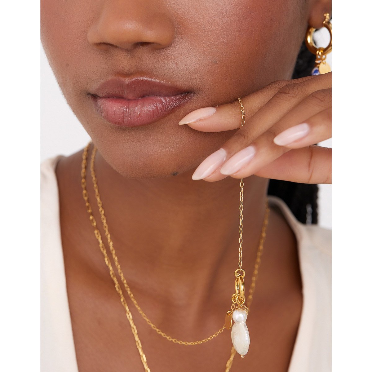 Colar Navy Pearl Dourado 2