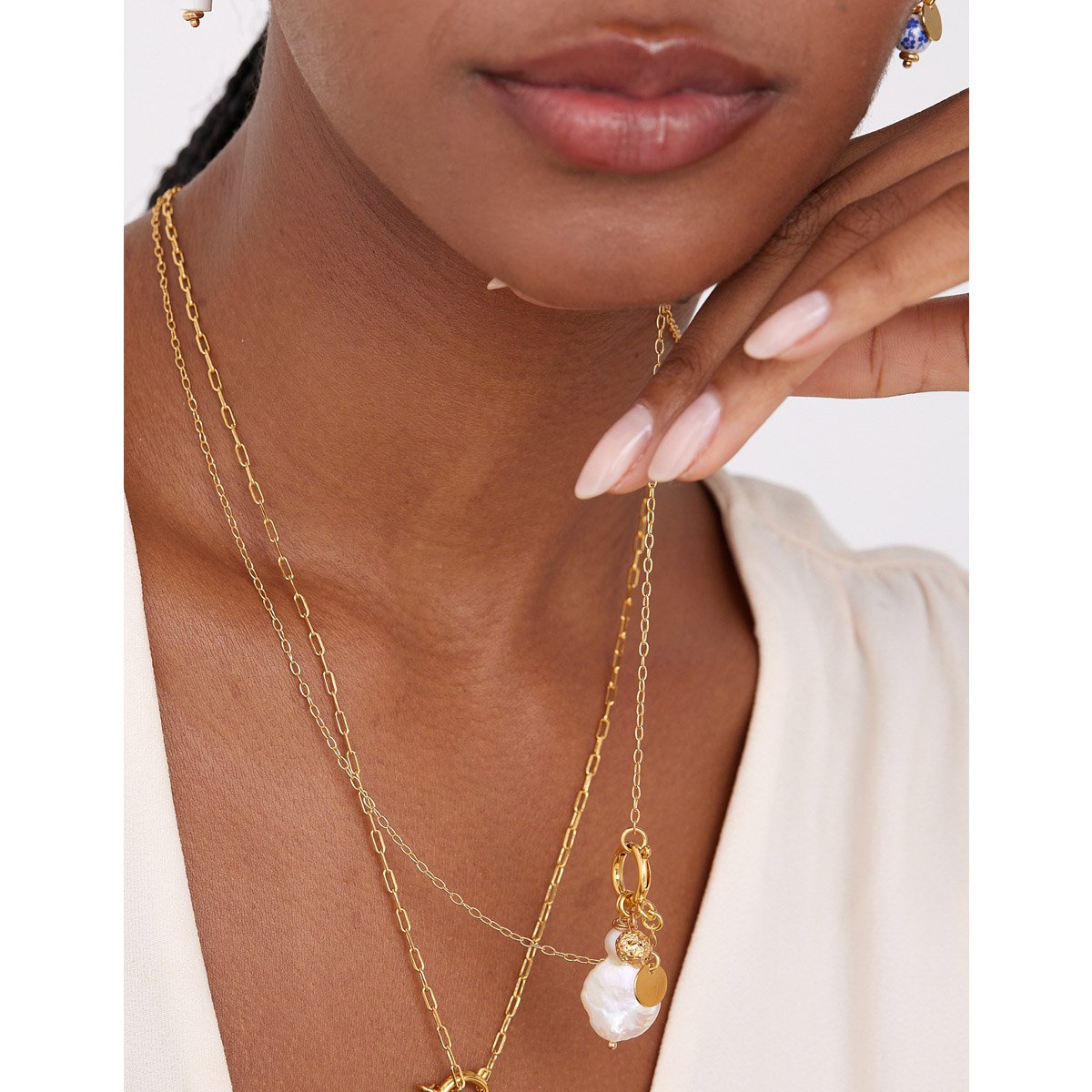 Colar Navy Pearl Dourado 3