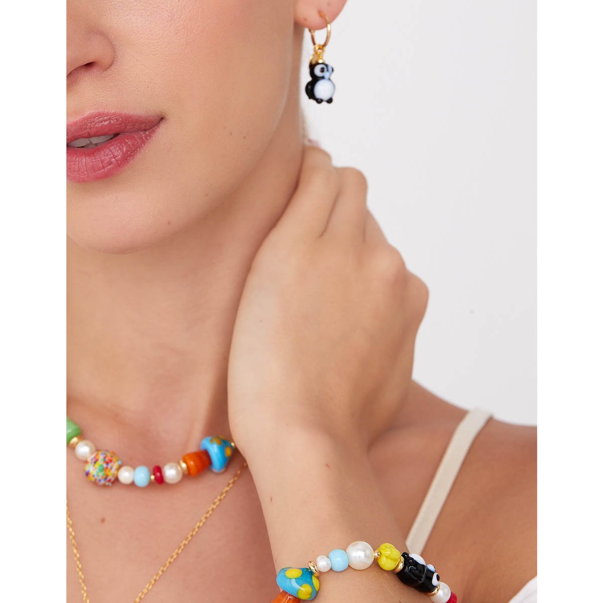 Pulseira Happy Zone Pingentes Murano Multicores 2