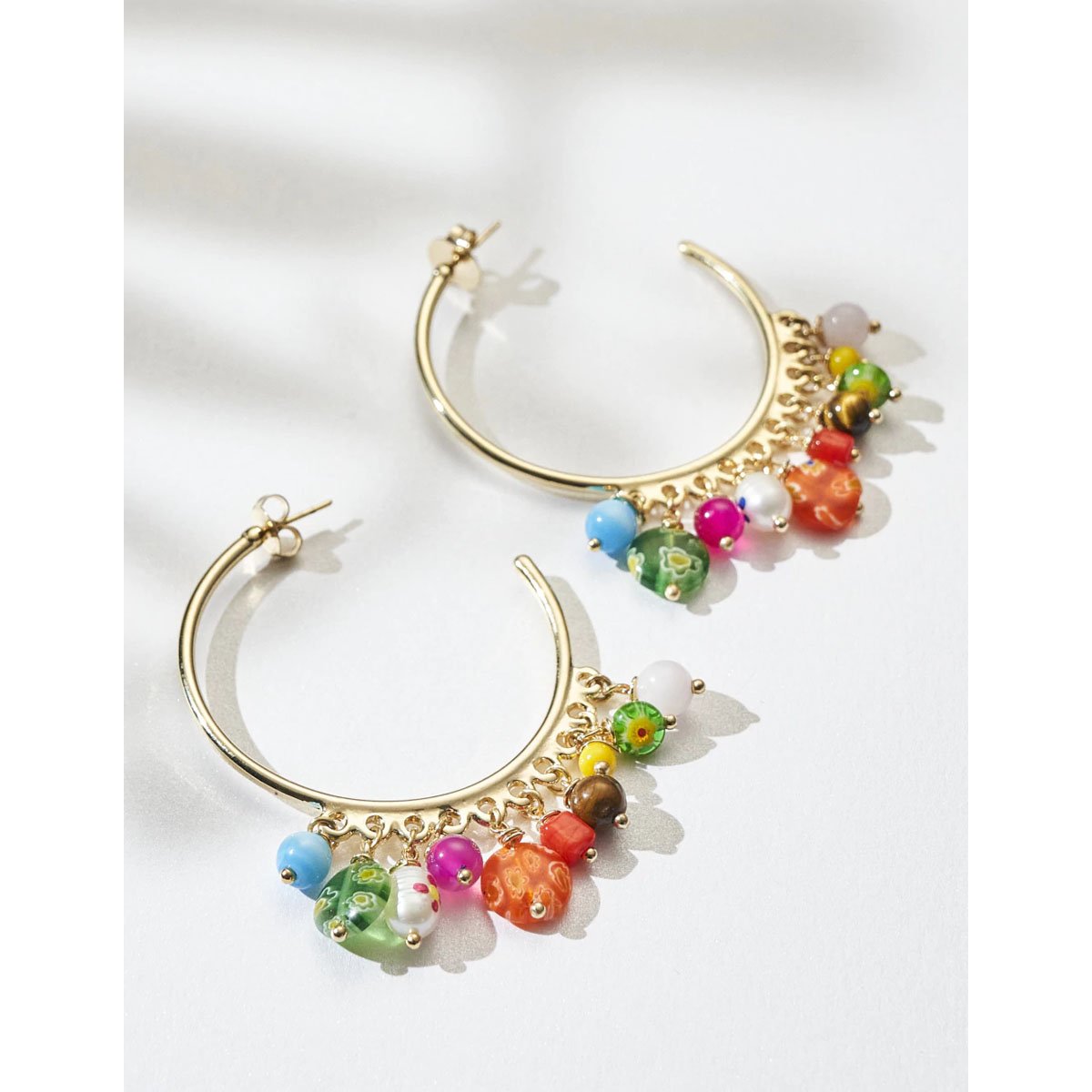 Brinco Argola Colorful Banho Dourado Dourado 3