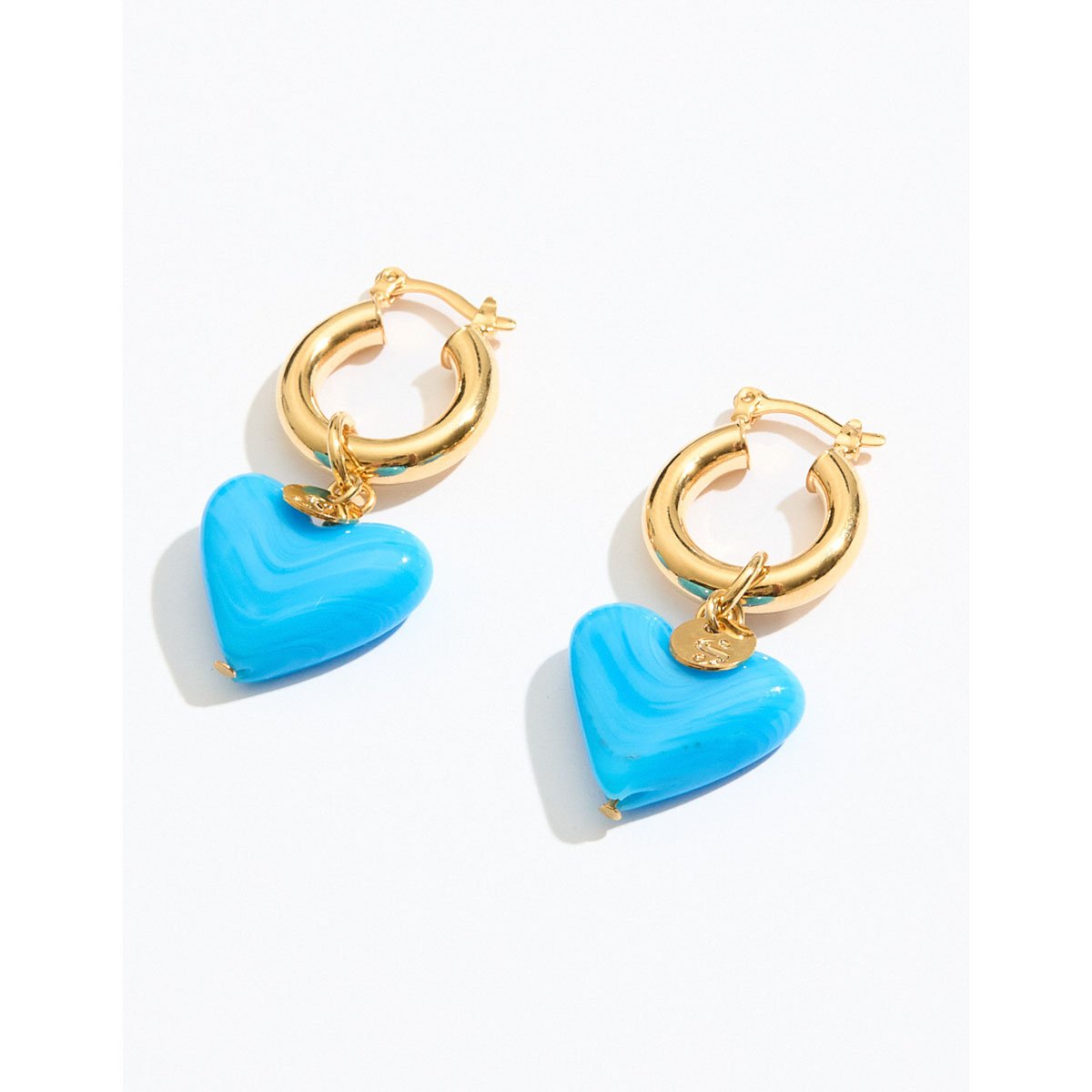 Brinco Coração Azul Maxi Azul 3