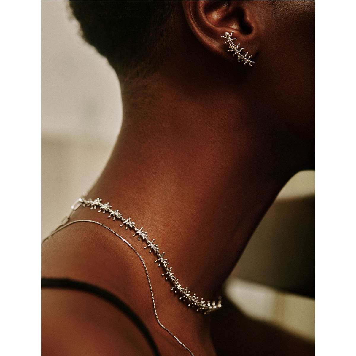 Brinco Ear Cuff Formigas Prateado - Semijoia Prata 3