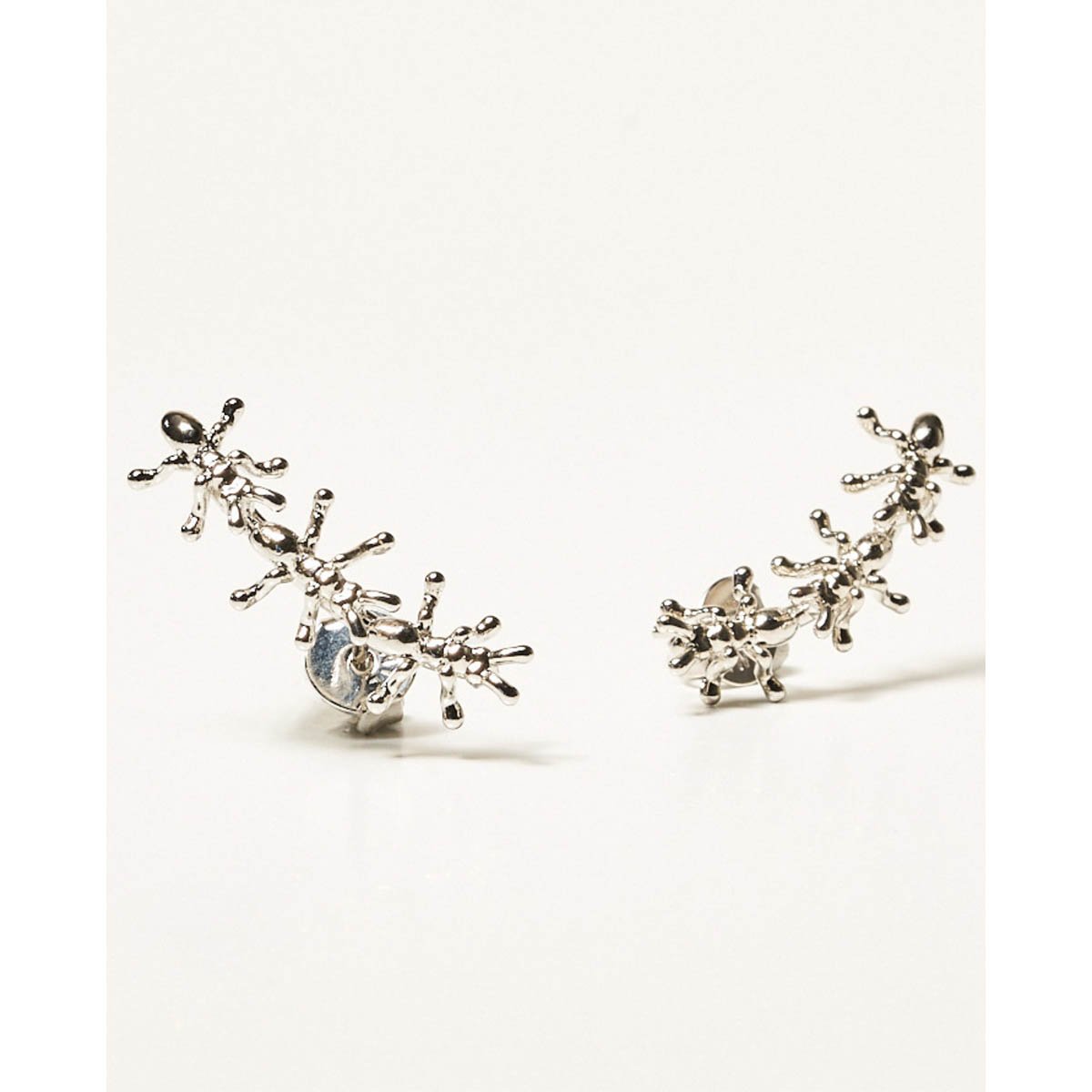 Brinco Ear Cuff Formigas Prateado - Semijoia Prata 4