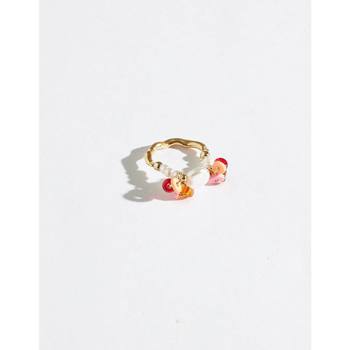Anel Multicolor Tamanho 18 com Banho Dourado Dourado 3