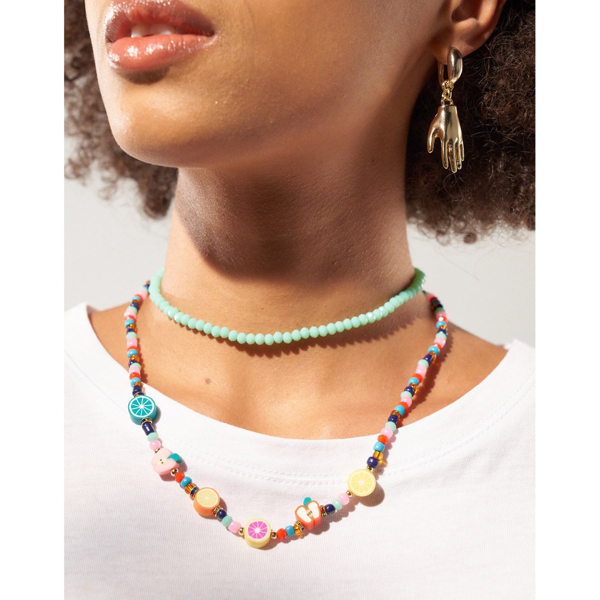 Colar Choker Cristais Candy Verde Verde 2