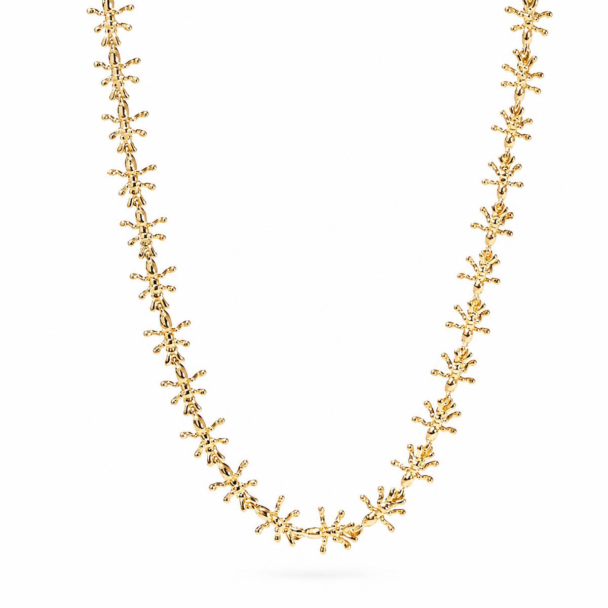 Colar Choker Mini Formigas com Banho Dourado - Semijoia