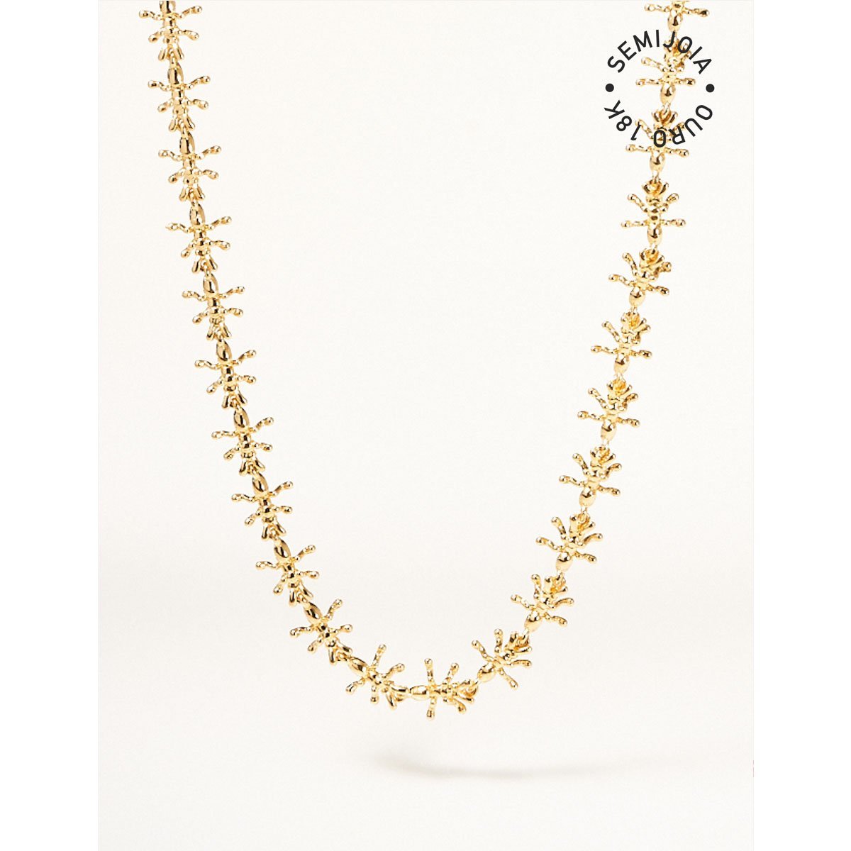 Colar Choker Mini Formigas com Banho Dourado - Semijoia Dourado 2