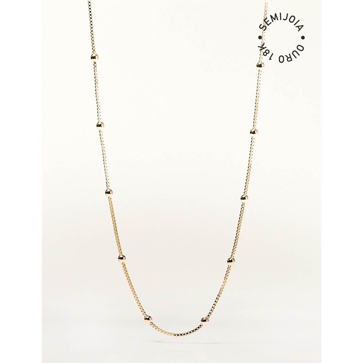 Colar Essential Corrente De Bolinha com Banho Dourado Semijoia Dourado 2