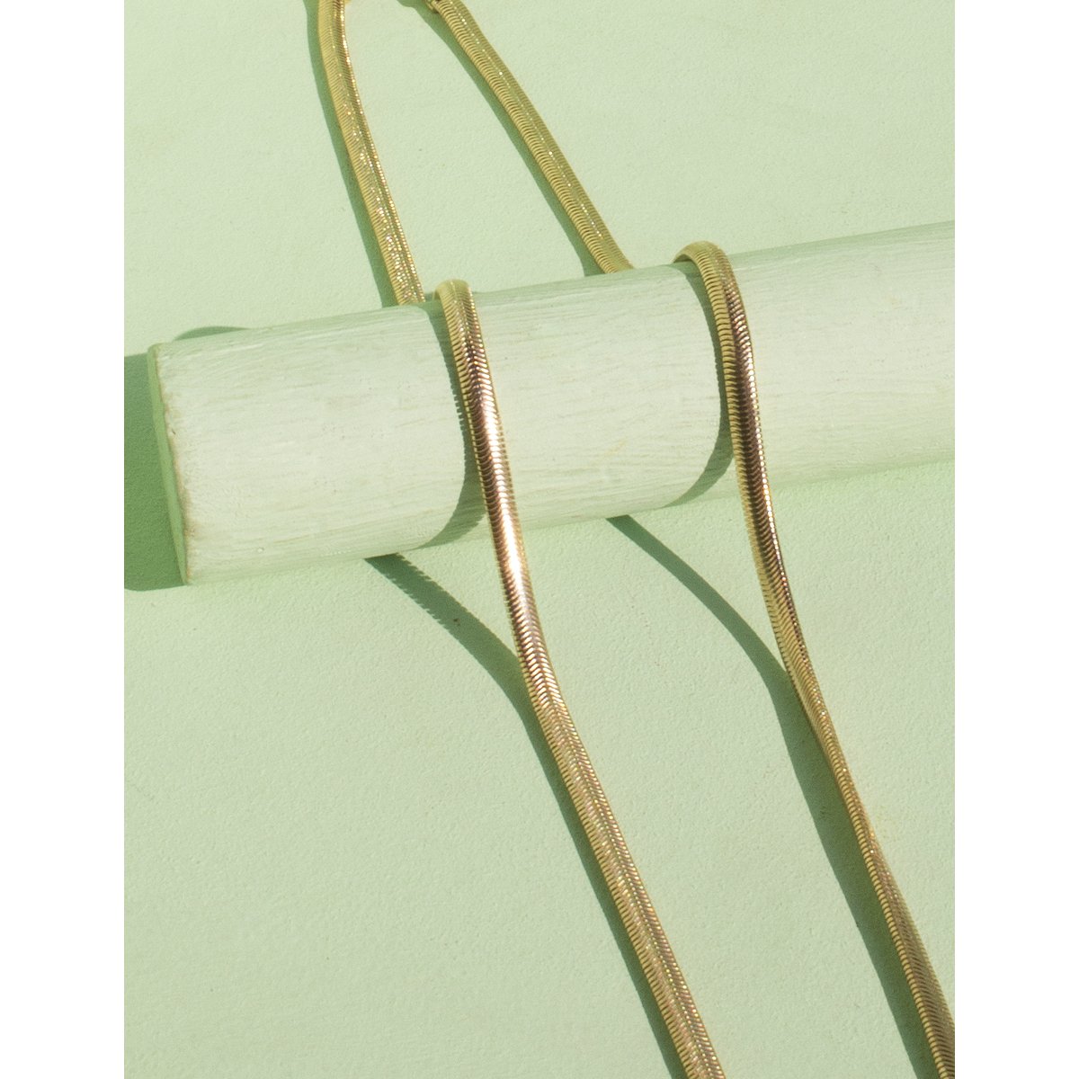 Colar Dourado Chic Chain Snake Semijoia Dourado 3
