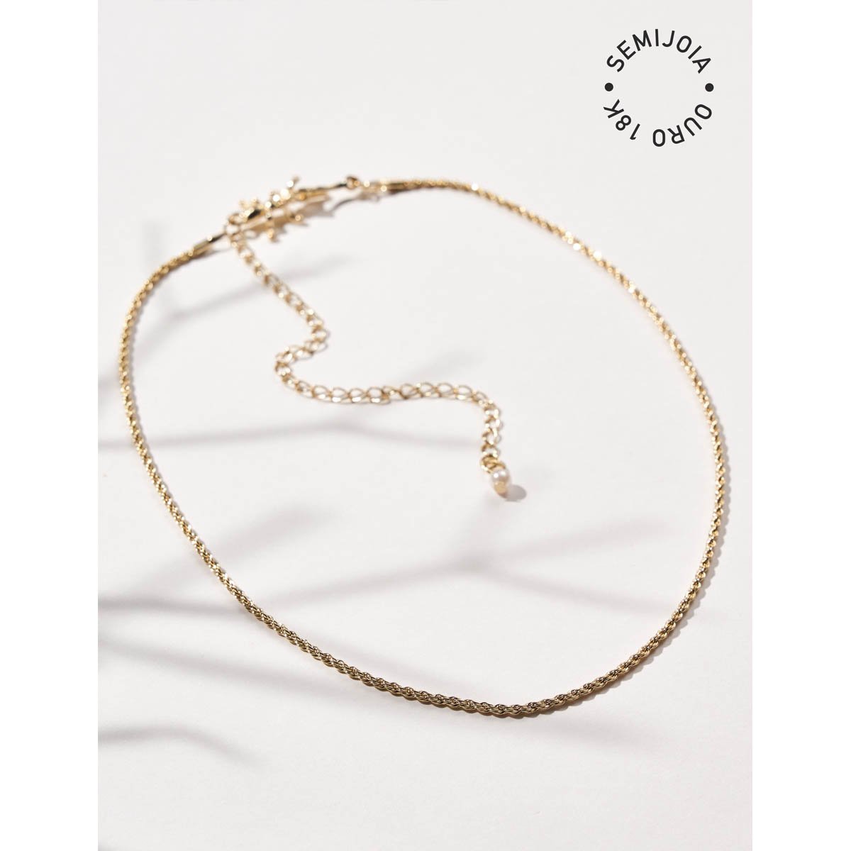 Colar Essential Corrente Torcida Gold Semijoia