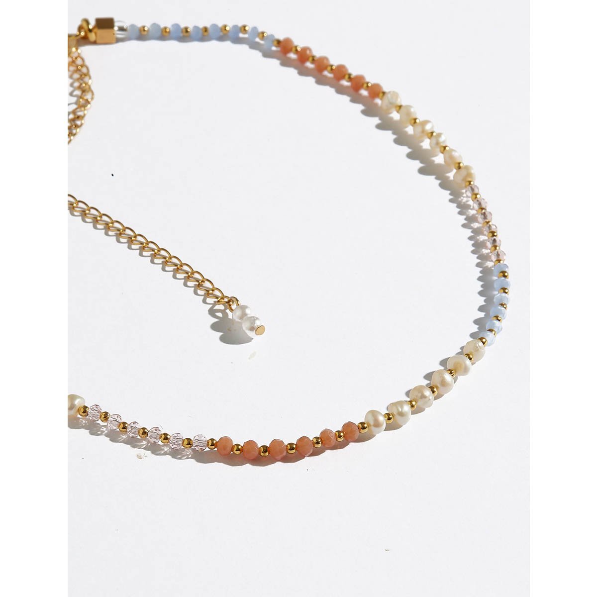 Colar Girl With Pearl Delicadinho Pérolas Barrocas Dourado 5