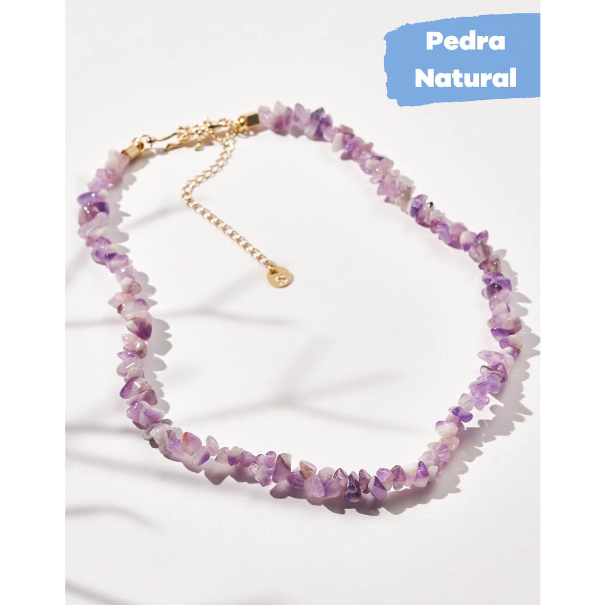 Colar Mystic Intuição Cascalhos De Ametista Roxo 3