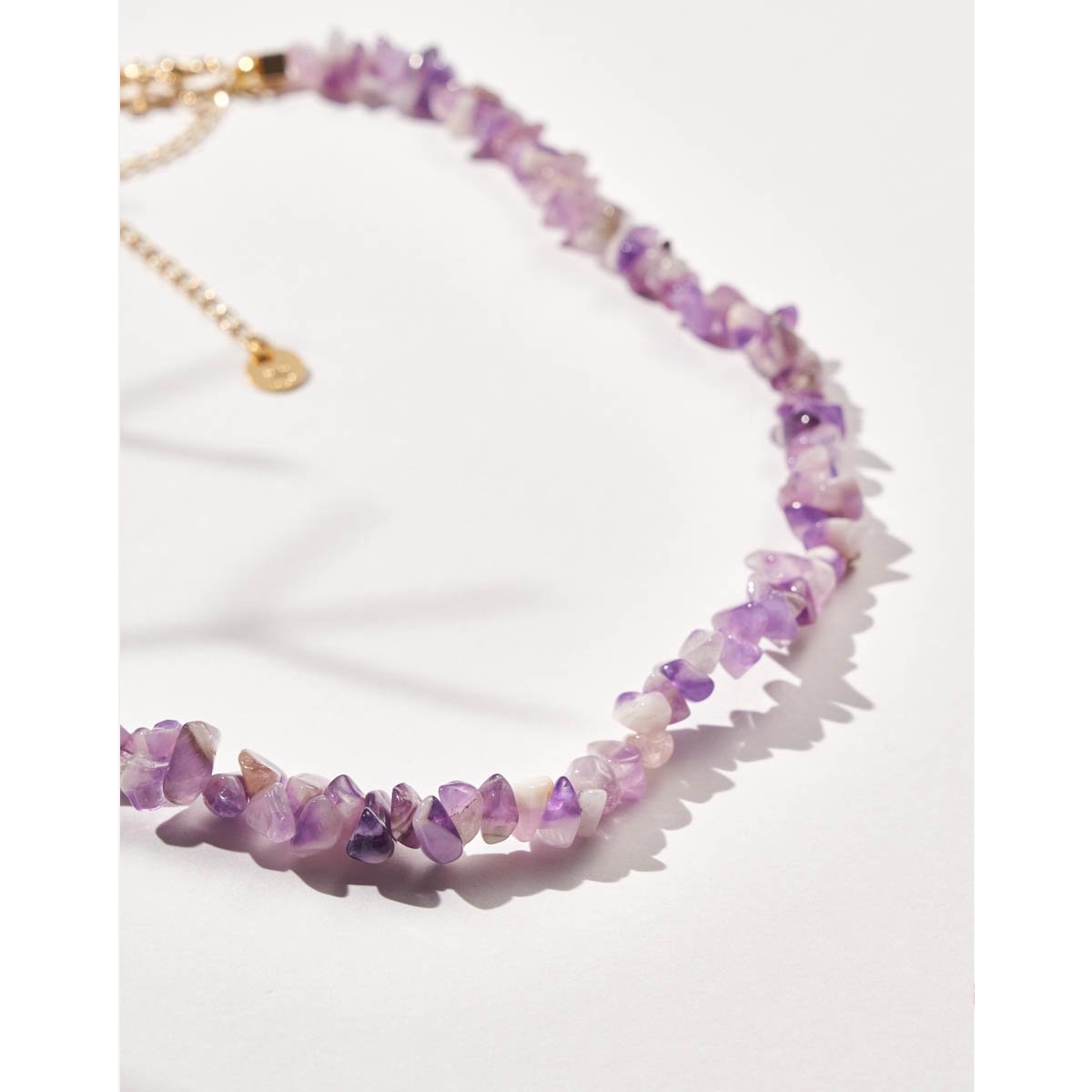 Colar Mystic Intuição Cascalhos De Ametista Roxo 4